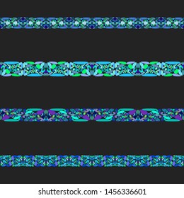 Gravel stone mosaic text separator set - vector design elements