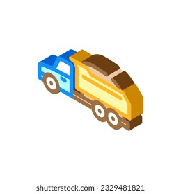 gravel truck civil engineer isometric icon vector. gravel truck civil engineer sign. isolated symbol illustration
