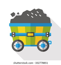 Gravel trucks flat icon