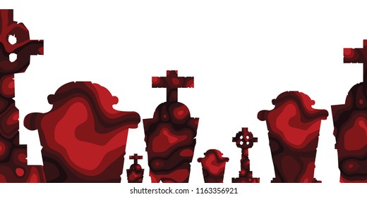 graves Abstract illustration vector,banner background,halloween set 