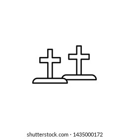 graves, death outline icon. detailed set of death illustrations icons. can be used for web, logo, mobile app, UI, UX