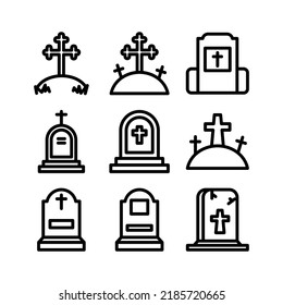 graves icon or logo isolated sign symbol vector illustration - Collection of high quality black style vector icons
