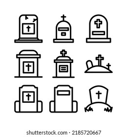 graves icon or logo isolated sign symbol vector illustration - Collection of high quality black style vector icons
