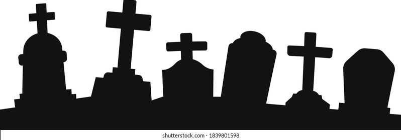 Graves Silhouette Vector Isolated Graves Stock Vector (Royalty Free ...