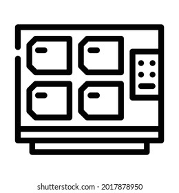 graves wall line icon vector. graves wall sign. isolated contour symbol black illustration