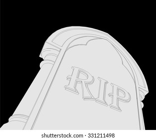Gravestone background. Halloween vector illustration