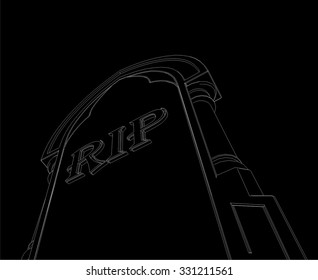 Gravestone background. Halloween vector illustration