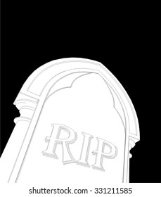 Gravestone background. Halloween vector illustration