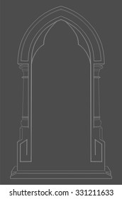Gravestone background. Halloween vector illustration