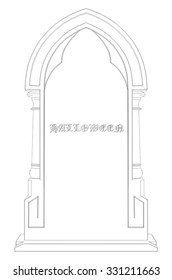 Gravestone background. Halloween vector illustration