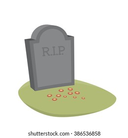 gravestone cartoon vector isolated