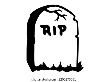 Gravestone Clipart Isolated On White Stock Vector (Royalty Free ...