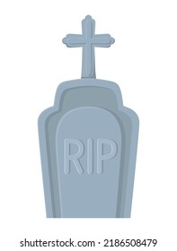 gravestone with a cross over white