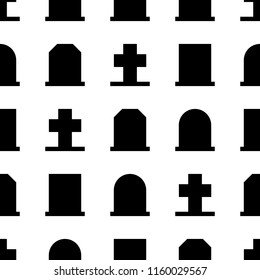 Gravestone and grave cross seamless pattern for design