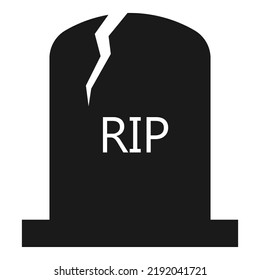Gravestone. Grave with text RIP. Vector illustration .