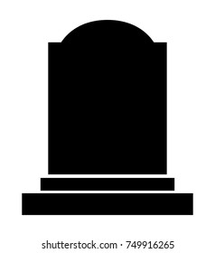 gravestone halloween icon isolated on white background