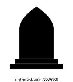 gravestone halloween icon isolated on white background