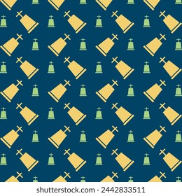 Gravestone handsome trendy multicolor repeating pattern vector illustration design
