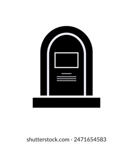 Gravestone Icon. Cemetery Symbol - Vector.