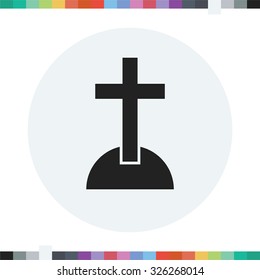 Gravestone icon. Halloween icon.