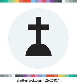 Gravestone icon. Halloween icon.