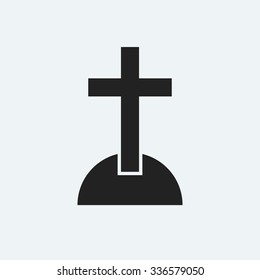 Gravestone icon. Halloween icon. Dead icon.