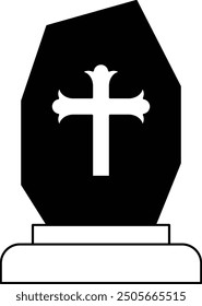 Gravestone Icon and Illustration for Halloween and Graveyard-Themed Designs