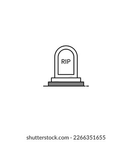 Gravestone icon isolated vector graphics