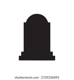 Gravestone icon silhouette vector art white background