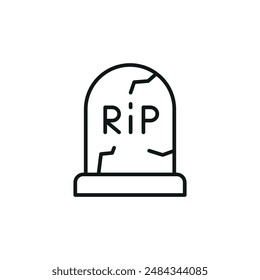 Gravestone Icon. Simple gravestone icon for social media, app, and web design. Vector illustration