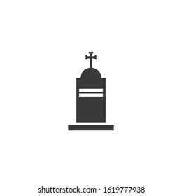 gravestone icon template color editable. tombstone symbol vector sign isolated on white background illustration for graphic and web design.
