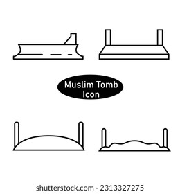 Gravestone icon. Tombstone icon. Headstone icon, vector illustration