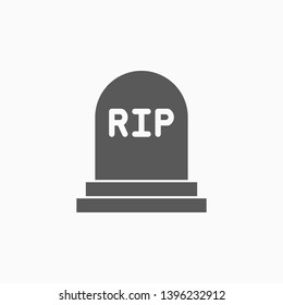 Gravestone Icon, Tombstone Vector, Bury Illustration