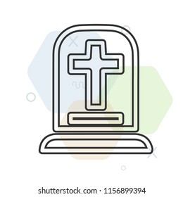 Gravestone icon vector can be used as png, Gravestone