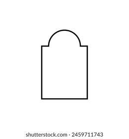 Icono de Vector de lápida. Ilustración de la tumba. Símbolo de lápida. Rasgar logo.