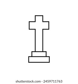 Icono de Vector de lápida. Ilustración de la tumba. Símbolo de lápida. Rasgar logo.