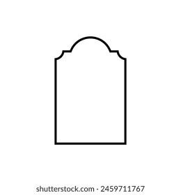 Gravestone icon vector. Grave illustration sign. Tombstone symbol. Rip logo.