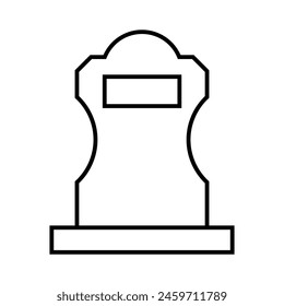 Gravestone icon vector. Grave illustration sign. Tombstone symbol. Rip logo.