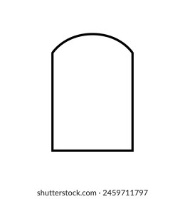 Gravestone icon vector. Grave illustration sign. Tombstone symbol. Rip logo.