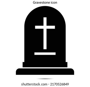 Gravestone Symbol, Vektorgrafik auf dem Hintergrund