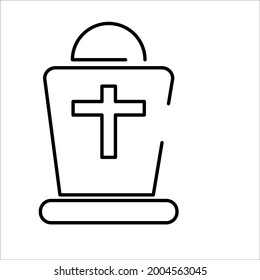 gravestone  icons symbol vector elements for infographic web