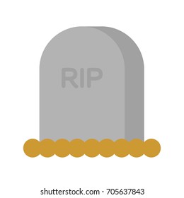 Gravestone isolated. headstone on white background. RIP tombstone
