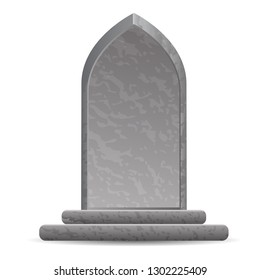 gravestone lancet gray on a white background, EPS 10
