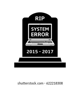 Gravestone for laptop