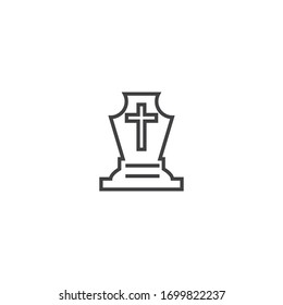 Vektorillustration für Gravestone-Logo-Vorlage
