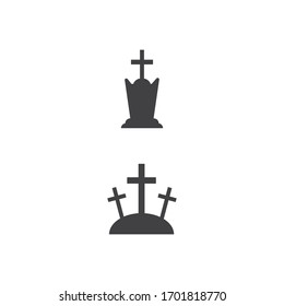 Gravestone Logo Template vector symbol nature