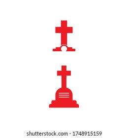 Gravestone Logo Template vector symbol nature