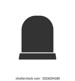 Gravestone logo, tombstone icon, headstone silhouette template vector clipart set. Simple flat modern design.
