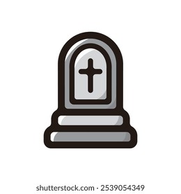 Gravestone outline icon for graphic design, apps and websites