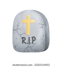 Ropa de cravina con un bonito fantasma de la ripa de Halloween acuarela elemento de ilustración vector sobre fondo blanco